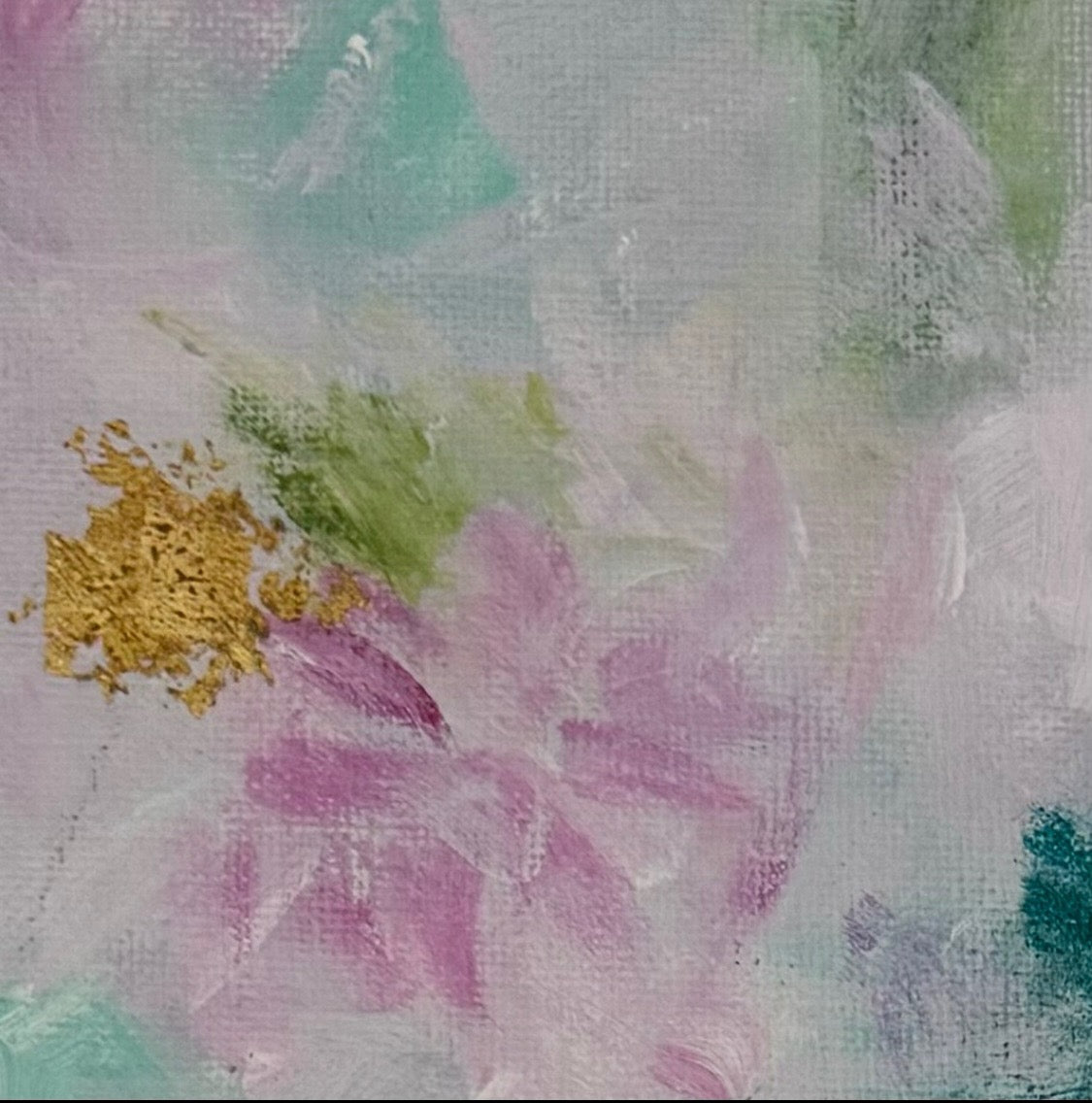 Original acrylic and gold leaf painting