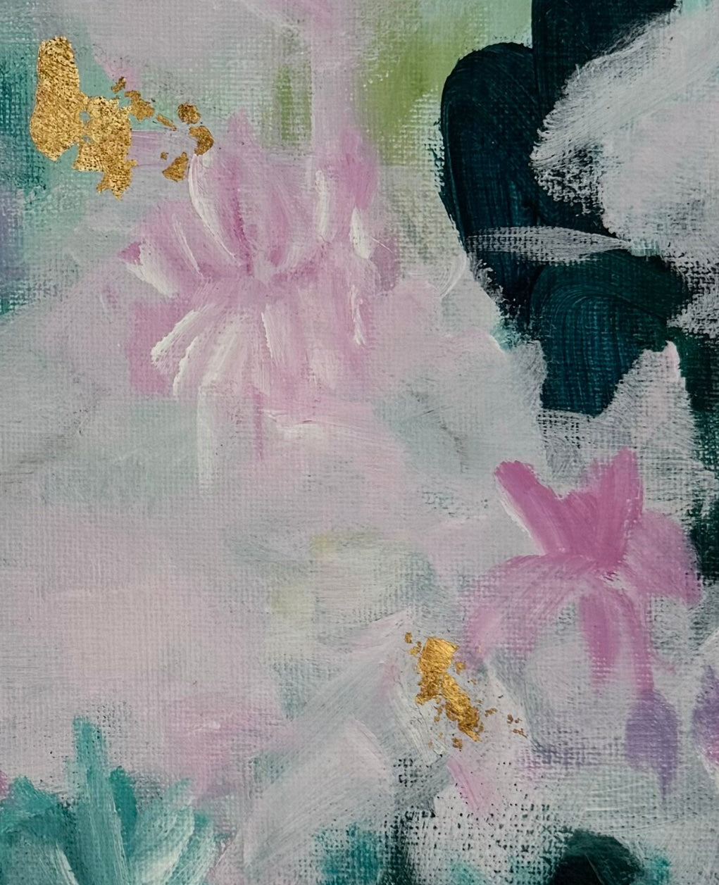 Original acrylic and gold leaf painting