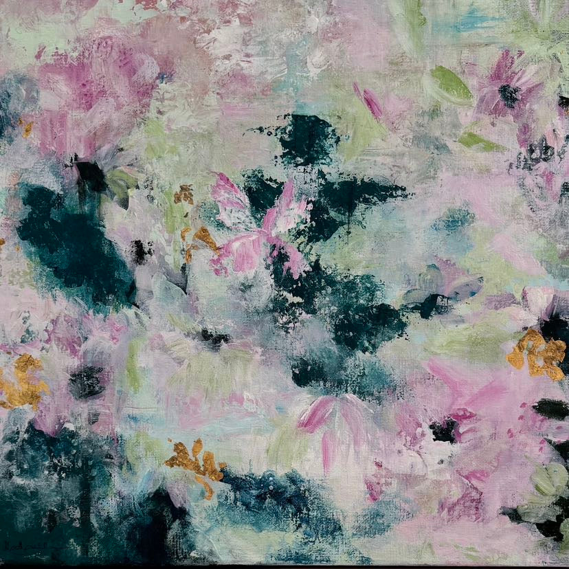 Original Acrylic Painting 'Flowers in the Haze'