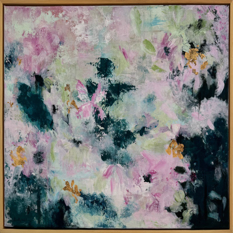 Original Acrylic Painting 'Flowers in the Haze'